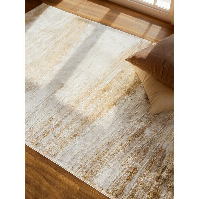 Alfombra de pelo corto Lazer (Oro, 290 x 200 cm, 100% Poliéster) | BAUHAUS