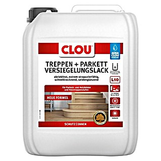 Clou Aqua Versiegelung L10 Treppen- und Parkettlack (Farblos, Seidenglänzend, 5 l, Wasserbasiert)