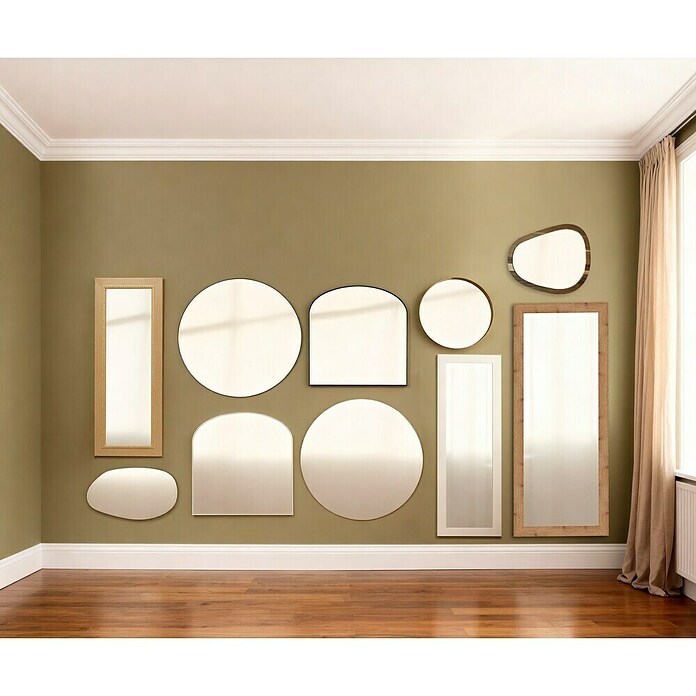 Espejo de pared Edimburgo (37 x 127 cm, Blanco) | BAUHAUS