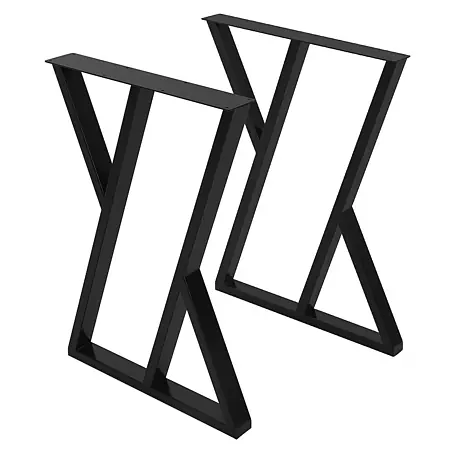 ML-Design  Tischgestell Kufengestell X-Form Schwarz für Esstisch/Schreibtisch DIY-Projekte