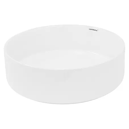 LuxeBath  Aufsatzwaschbecken Handwaschbecken Waschplatz Rund für Badezimmer und für Gäste-WC
