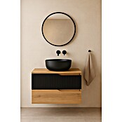 Futurbath Mueble de lavabo Marina (L x An x Al: 45 x 80 x 55 cm, Roble/Negro, Melamina) | BAUHAUS