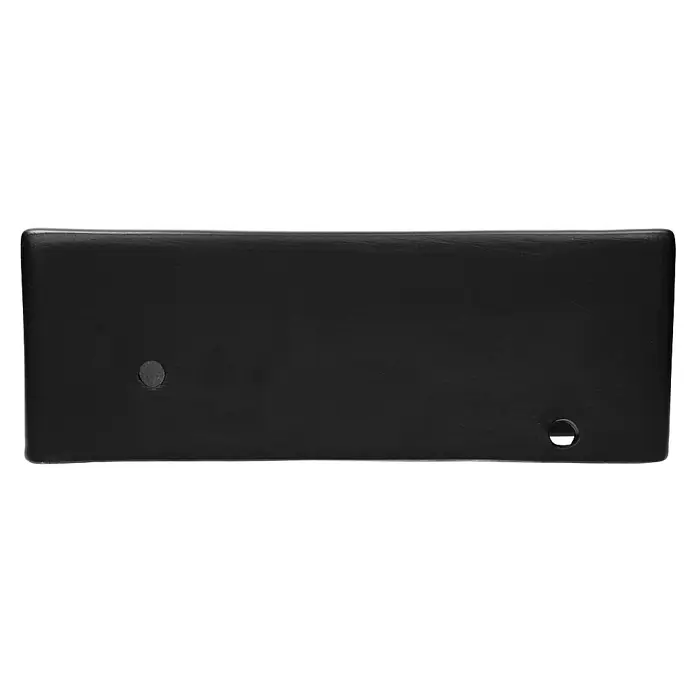 LuxeBath Aufsatzwaschbecken Handwaschbecken 35,5x20,5x12,5 cm Schwarz ohne Ablaufgarnitur - Ohne Spezialglasur, Schwarz - Schwarze rechteckige Kassette mit einem Loch und einem Kreis auf der Oberfläche für die Aufbewahrung von Wertgegenständen.