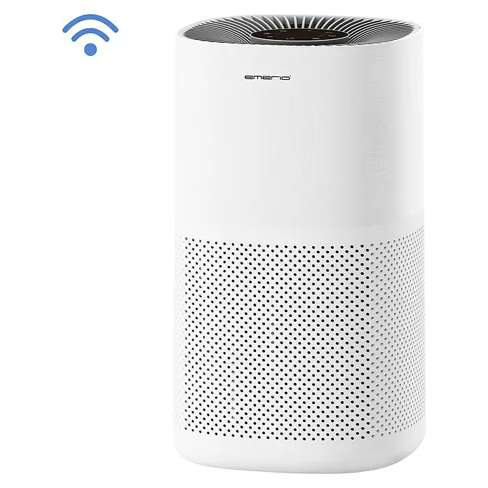 Emerio Luftreiniger - Raumgröße: 45 m², 31 x 32 x 51 cm - Der Emerio Luftreiniger in Weiß ist ein modernes Gerät zur Verbesserung der Raumluftqualität. Mit seinem schlanken Design fügt er sich nahtlos ein.