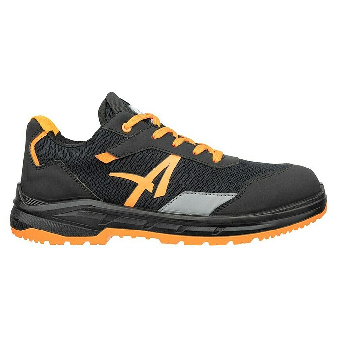 Zapato bajo de seguridad Albatros Axis (46, Clase de protección según EN ISO 20345: S1P, Negro/Naranja) | BAUHAUS