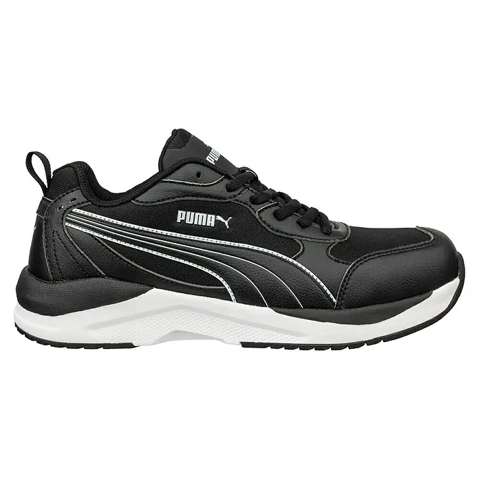 Puma Zapato bajo de seguridad Condor - 47, Clase de protección según EN ISO 20345: S3, Marrón/Negro - Zapatillas negras Puma X-Ray Speed con raya del logotipo blanca y suela gruesa para una comodidad óptima y un aspecto elegante.