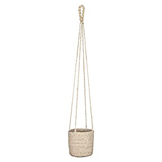 Mica Decorations Hängekorb Atlantic (Außenmaß (Ø x H): 16 x 16 cm, Naturmaterialien, Creme)