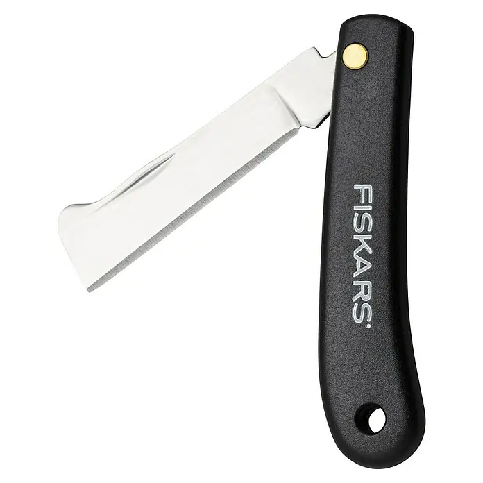 Fiskars Messer K60 - L x B x H: 168 x 23 x 12 mm - Fiskars Gärtnermesser mit scharfer Klinge und ergonomischem Griff für präzise Schnitte bei Gartenarbeiten.