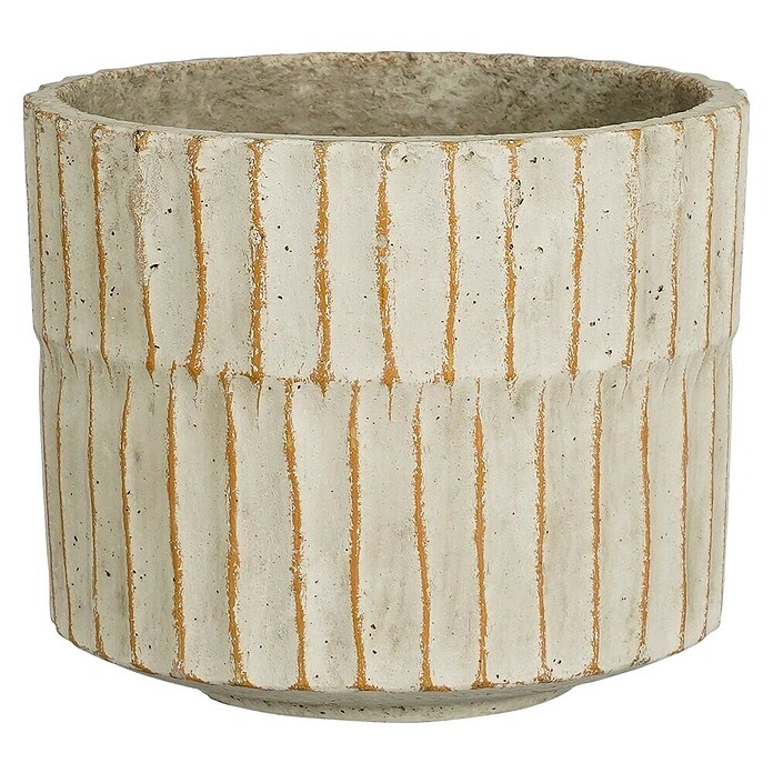 Mica Decorations Okrugla tegla za biljke Aprio  (Vanjska dimenzija (ø x V): 15 x 12,5 cm, Kamenština, Bež) | BAUHAUS