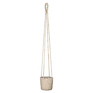 Mica Decorations Hängekorb Atlantic (Außenmaß (Ø x H): 14 x 14 cm, Naturmaterialien, Creme)