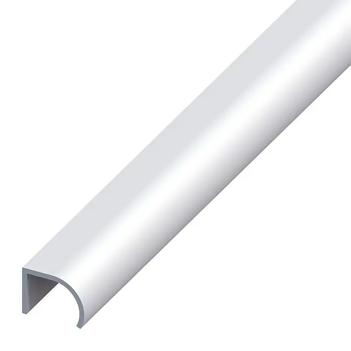 Kantoflex Griffprofil - L x B x H: 1.000 x 25 x 19 mm, Stärke: 2 mm - Profilleiste aus Kunststoff, ideal für saubere Abschlüsse und Kanten. Die weiße Leiste ist robust und einfach zu montieren.