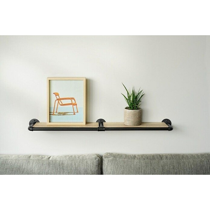 Dolle Pipe Tubo metálico (L x An: 100 x 2,5 cm, Negro) | BAUHAUS
