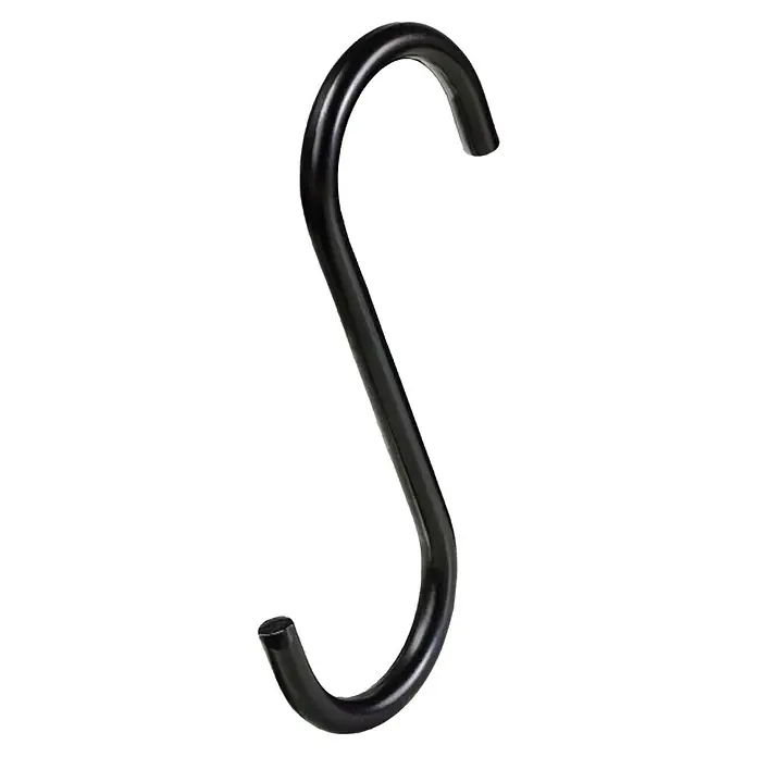 Dolle Pipe Gancho en S - Ø x L: 5 x 86 mm, 5 ud. - Gancho en forma de S negro para diversas opciones de suspensión en la cocina, el baño o el taller. Robusto y elegante para la organización.