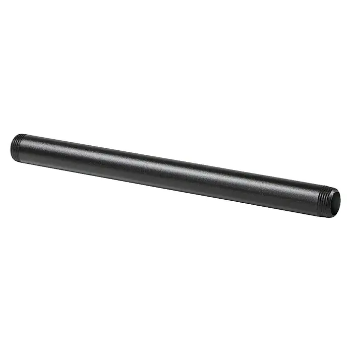 Dolle Pipe Tubo metálico - L x An: 60 x 2,5 cm, Negro - Tubo metálico negro con roscas en ambos extremos, ideal para aplicaciones de fontanería y construcción. Construcción duradera para uso prolongado.