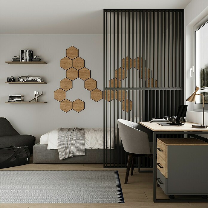Mixpol Profile Raumteiler Vario Schwarz ARF (63,4 x 250 cm, Schwarz) | BAUHAUS
