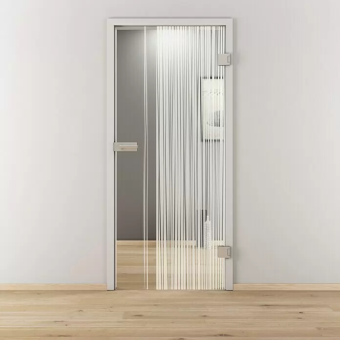 Diamond Doors Glasdrehtür 584 - 834 x 1.972 mm, DIN Anschlag: Rechts, Einscheibensicherheitsglas (ESG) - Vorderansicht