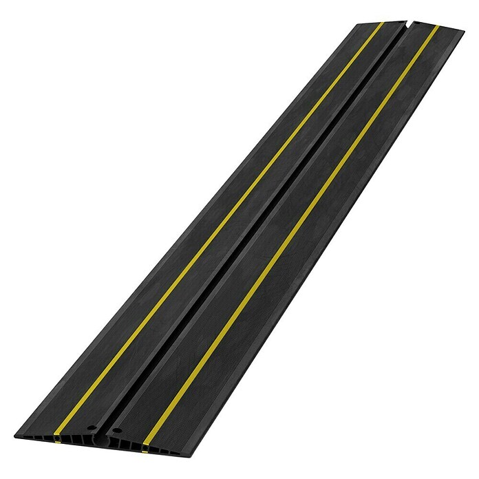 D-Line Kabelgeleiding Ultra Cable Cover (Zwart / Geel, Pvc, l x b x h: 200 x 21,5 x 1,8 cm) | BAUHAUS