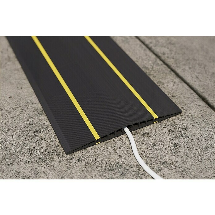 D-Line Kabelgeleiding Ultra Cable Cover (Zwart / Geel, Pvc, l x b x h: 200 x 21,5 x 1,8 cm) | BAUHAUS
