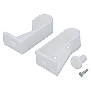 Suki Soporte de barra para ropa (Plástico, 2 ud., Específico para: Barras de 18 x 15 mm)