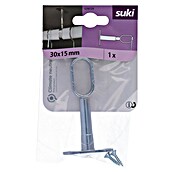 Stabilit Soporte intermedio para tubo de armario (Diámetro de agujero: 35 mm, Altura: 105 mm)