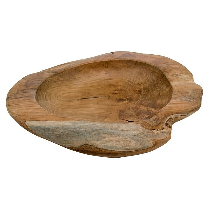 Bandeja de teca (Diámetro: 40 cm)