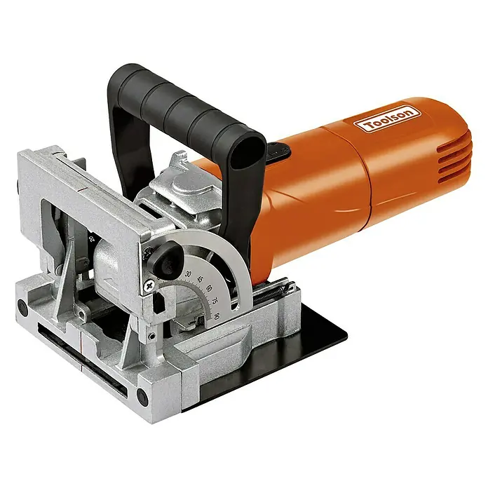Toolson Flachdübelfräse PRO-DF 860 - 860 W, Frästiefe: 14 mm - Der Toolson Nutfräser ist ein Werkzeug zum präzisen Fräsen von Nuten. Ideal für Holzbearbeitungsprojekte mit hoher Genauigkeit.