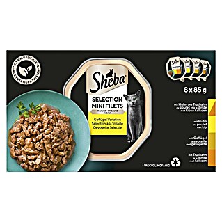 Sheba Natvoer voor katten Gevogelte Selectie (85 g)