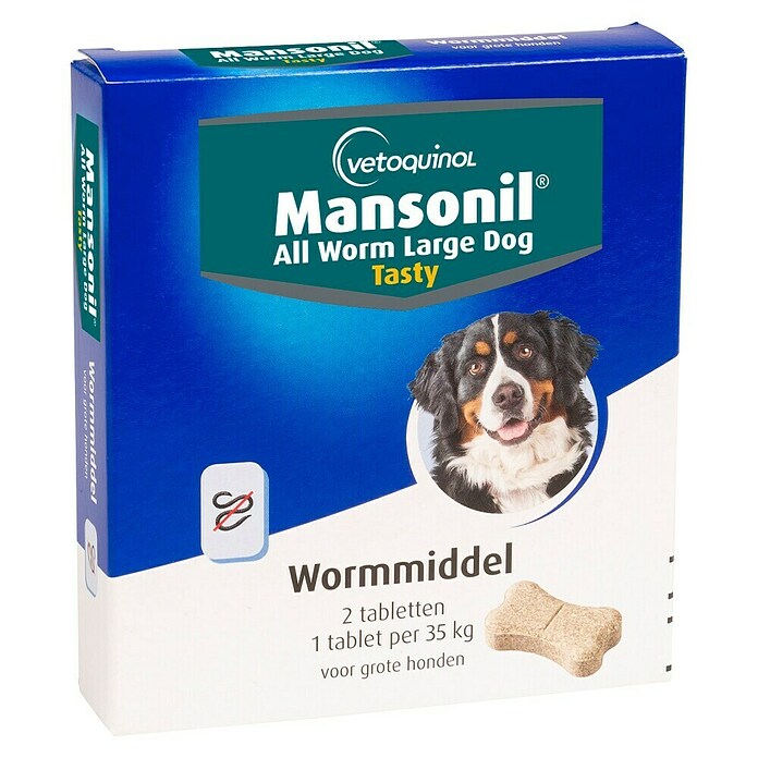 Mansonil Ontwormingsmiddel voor grote honden (2 st.) | BAUHAUS