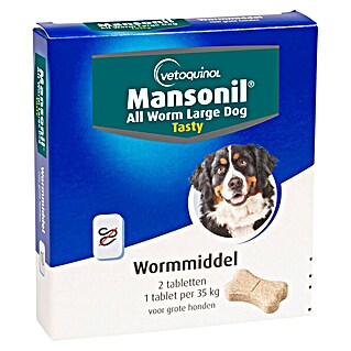 Mansonil Ontwormingsmiddel voor grote honden (2 st.)