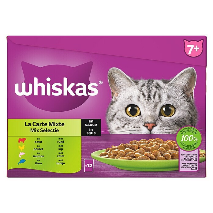 Whiskas Natvoer voor katten Mix Selectie (85 g, 12 st., Senior Mix Selectie) | BAUHAUS