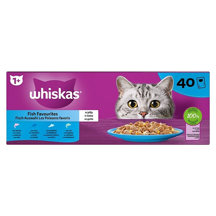 Whiskas Natvoer voor katten Fish Favourites (85 g, 40 st., Fish Favourites) | BAUHAUS