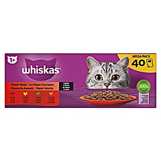 Whiskas Natvoer voor katten Classic Selectie (85 g, 40 st., Classic Selectie)