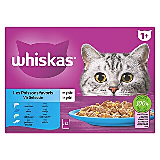 Whiskas Natvoer voor katten Vis Selectie (85 g, 12 st., Vis Selectie)