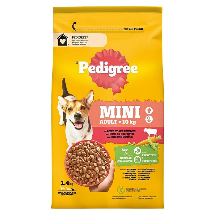 Pedigree Droogvoer voor honden Adult Mini rund (1,4 kg) | BAUHAUS