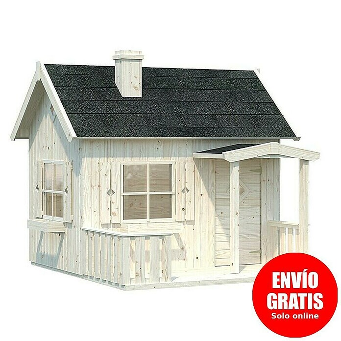 Palmako Caseta infantil (Medida zócalo: 2,33 x 1,57 (2,58) m, Espesor de pared: 16 mm, Terraza)