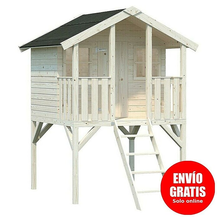 Palmako Caseta infantil Toby elevada (L x An x Al: 180 x 190 x 287 cm, Madera, Marróm) | BAUHAUS