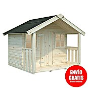 Palmako Caseta infantil Felix con terraza (L x An x Al: 112 x 180 x 169 cm, Madera, Marróm) | BAUHAUS