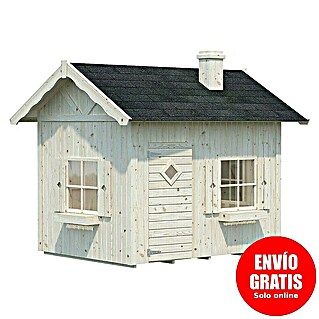 Palmako Caseta infantil Grete con altillo (Medidas ext. (An x Pr): 258 x 223 cm, Madera, Natural)