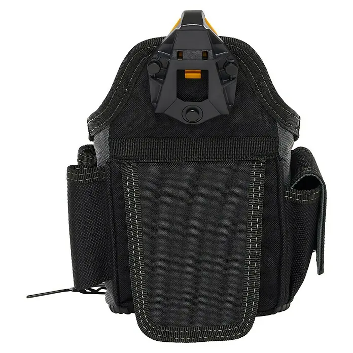 ToughBuilt ClipTech Bolsa para herramientas - L x An x Al: 133 x 190 x 295 mm, Específico para: Electricistas - La imagen muestra una funda de herramientas negra, de aspecto robusto y diseñada para uso profesional.