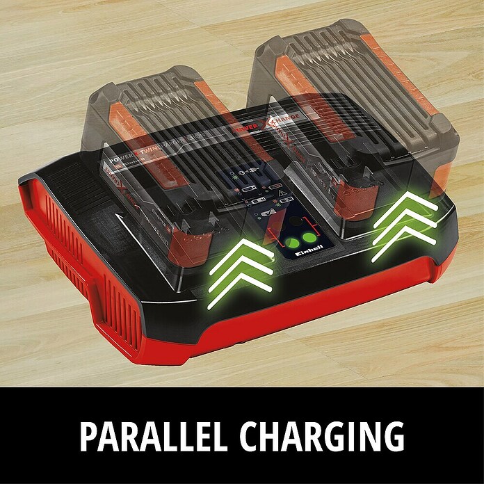 Einhell Akumulatorski polnilnik Power-X-Twincharger 4 A  (Ustrezno za: Einhel Power X-Change baterije) | Akumulatorji in polnilniki | Dodatna oprema za stroje | Orodja in stroji | Izdelki | BAUHAUS