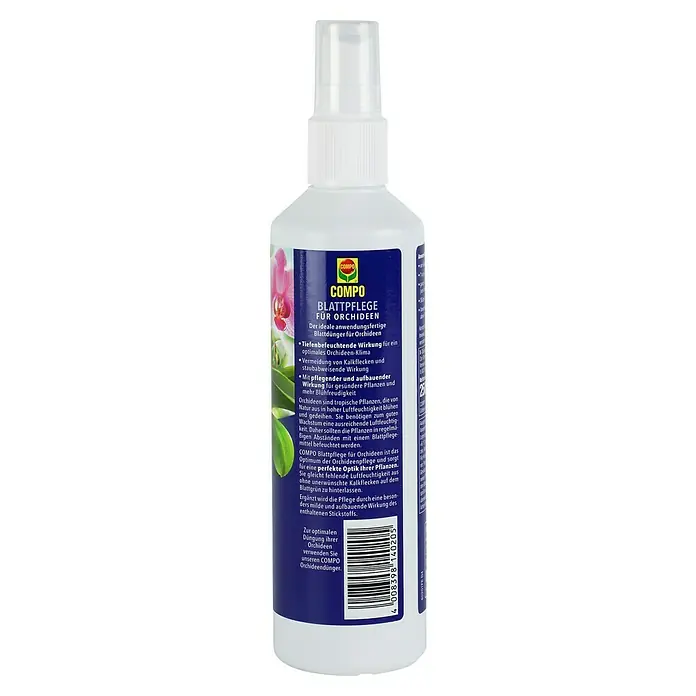 Compo Blattglanz - 250 ml, Orchideen - COMPO Blattpflege für Orchideen: Ideal für optimales Klima, vermeidet Kalkflecken und sorgt für gesunde, blühende Pflanzen.