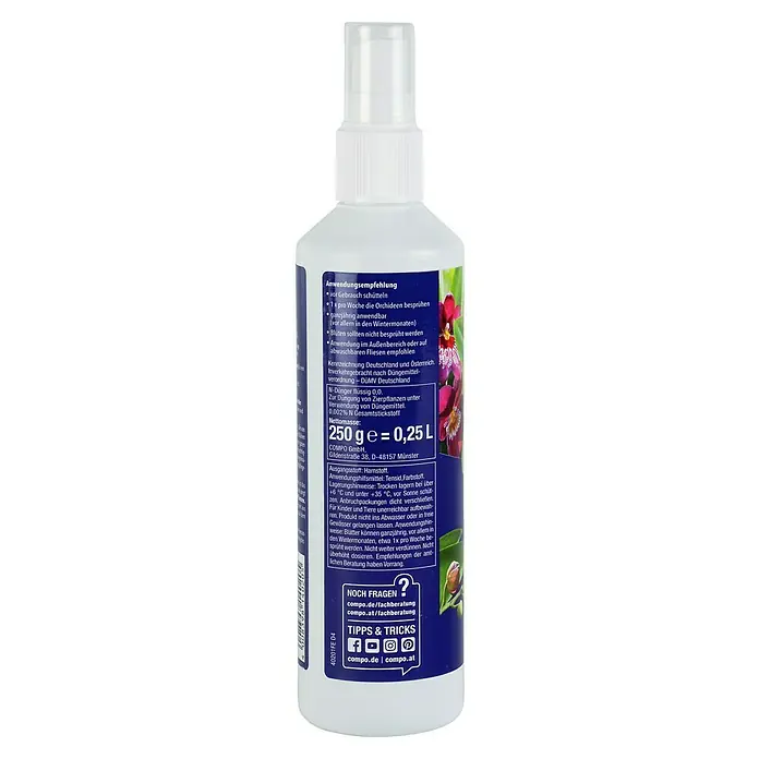 Compo Blattglanz - 250 ml, Orchideen - COMPO Orchideen-Pflegespray: Für gesunde und prächtige Orchideen, einfache Anwendung für optimale Pflege.