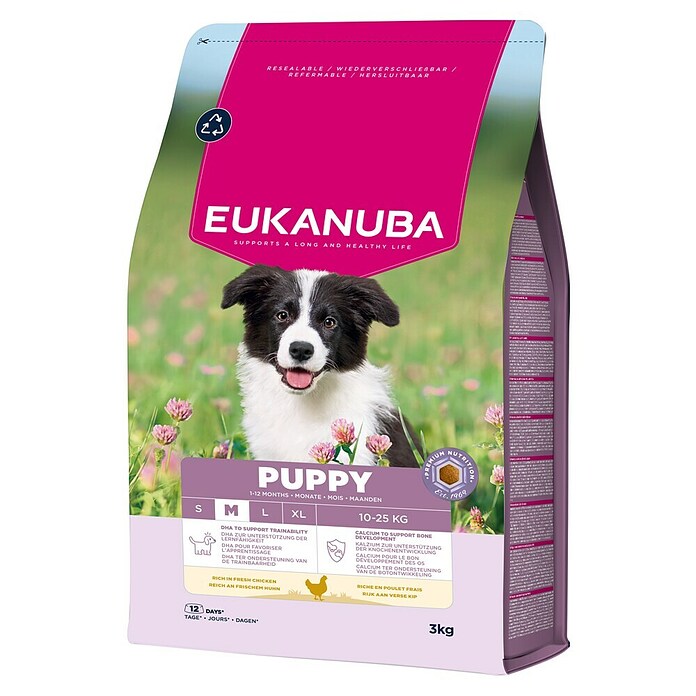 Eukanuba Droogvoer voor honden Puppy M - kip (3 kg) | BAUHAUS