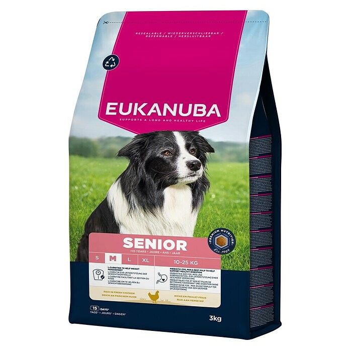 Eukanuba Droogvoer voor honden Senior M - kip (3 kg) | BAUHAUS
