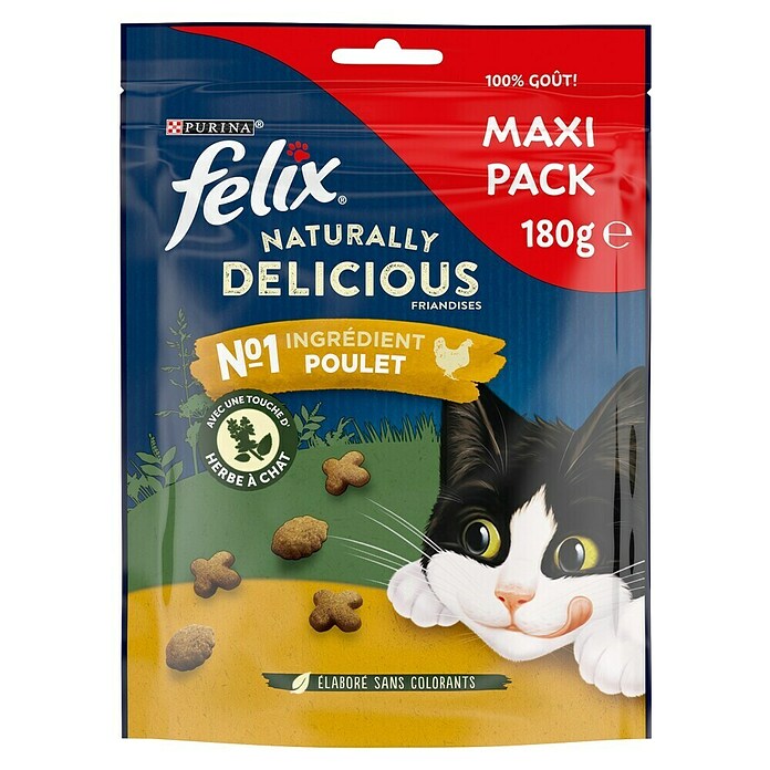 Felix Kattensnack Naturally Delicious (180 g, Kip) | BAUHAUS