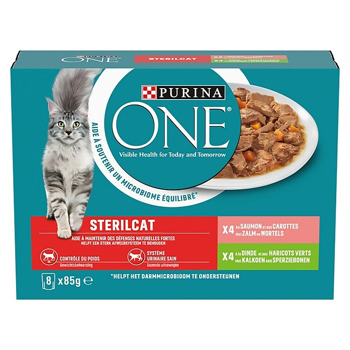 Purina Natvoer voor katten One Sterilcat zalm+kalkoen+wortel (85 g) | BAUHAUS
