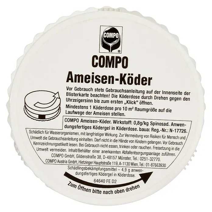 Compo Ameisenköder - 2 Stk. - Compo Ameisen Köderdose.