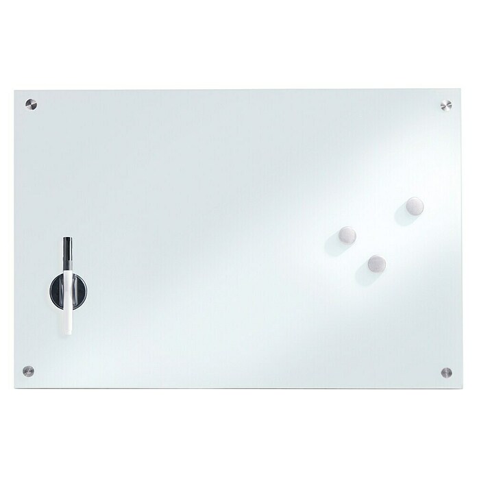 Zeller Present Memoboard (60 x 40 cm, Glas, Weiß) | BAUHAUS