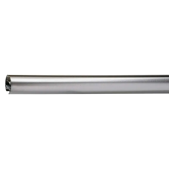 Sombra Gardinenprofil - Länge: 200 cm, Edelstahloptik, Durchmesser: 20 mm - Silberne Aluminium-Profilschiene für vielseitige Anwendungen, robust und langlebig. Ideal für Möbelbau und Innenausbau.