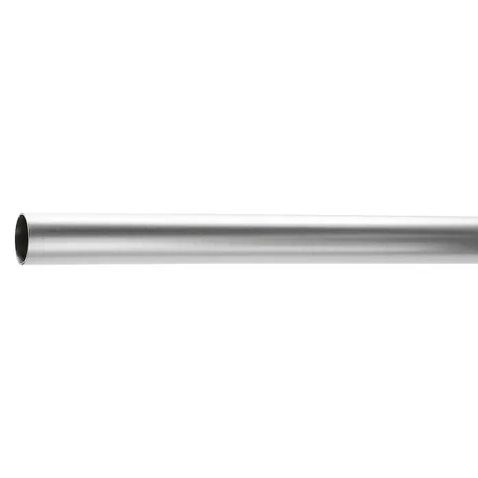 Sombra Gardinenstange - Edelstahloptik, Länge: 160 cm, Durchmesser: 16 mm - Silberne Metallstange mit hohlem Ende. Ideal für Bastelprojekte, Aufhängesysteme oder als stabiles Verbindungselement.